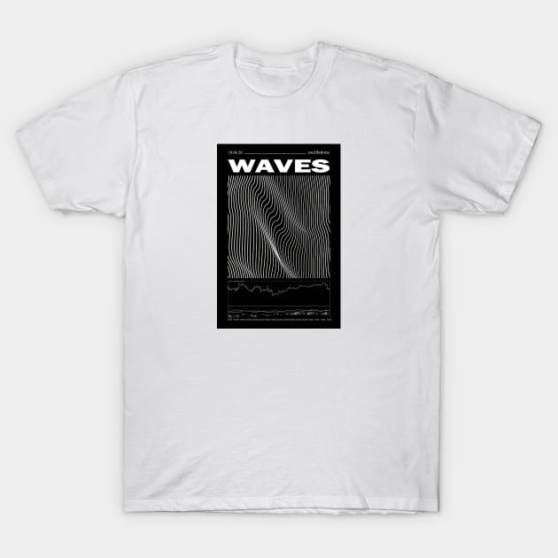 WAVES (black) T-Shirt T-Shirt by AnnVas